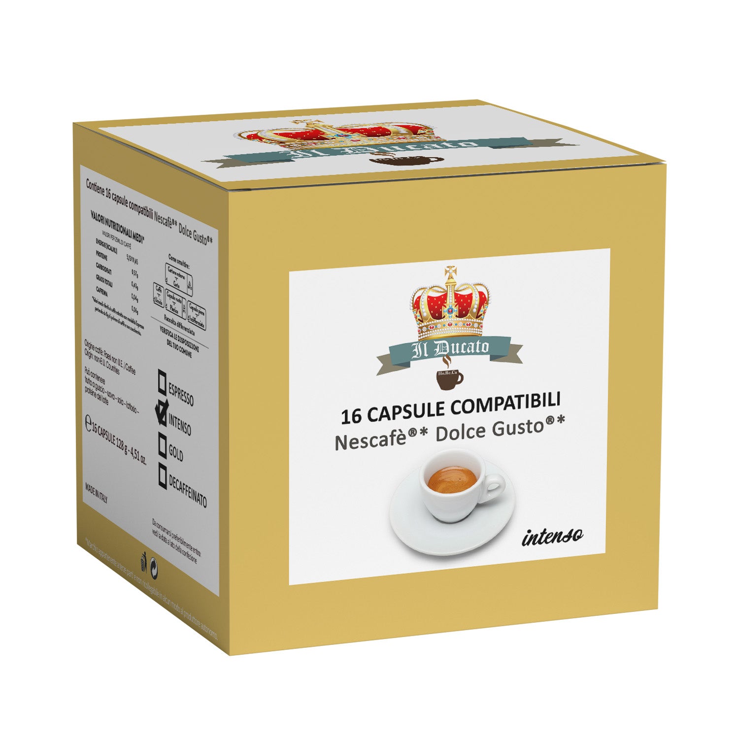 Capsule compatibili Nescafé Dolce Gusto scatola 16 pezzi - aroma intenso